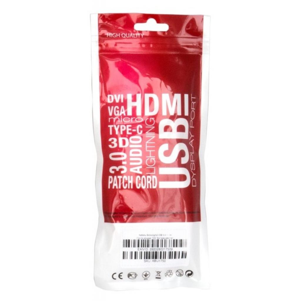 Кабель мультимедійний 3.5mm M to 3xRCA M 1.5m 90° corner Extradigital (KBV1732) - изображение 3
