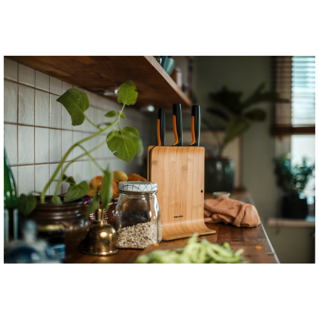 Набір ножів Fiskars Functional Form Bamboo 3 шт (1057553) - зображення 2