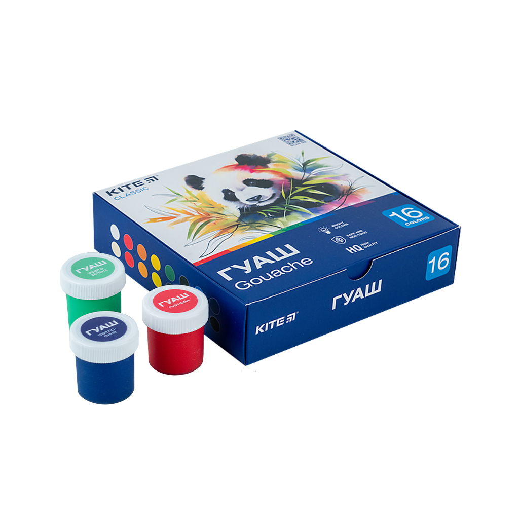 Гуашеві фарби Kite Classic 16 кольорів х 20 мл (K-096) - изображение 2