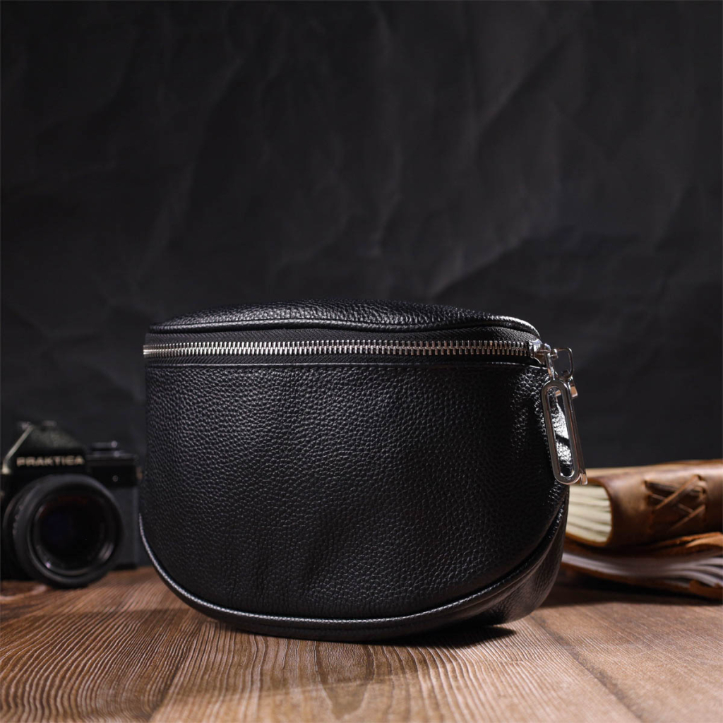 Сумка Vintage Жіноча через плече з натуральної шкіри Чорна (22122) - зображення 6