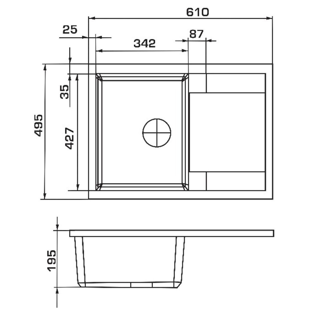 Мийка кухонна GRANADO ALTEA marron (gr1306) - зображення 8