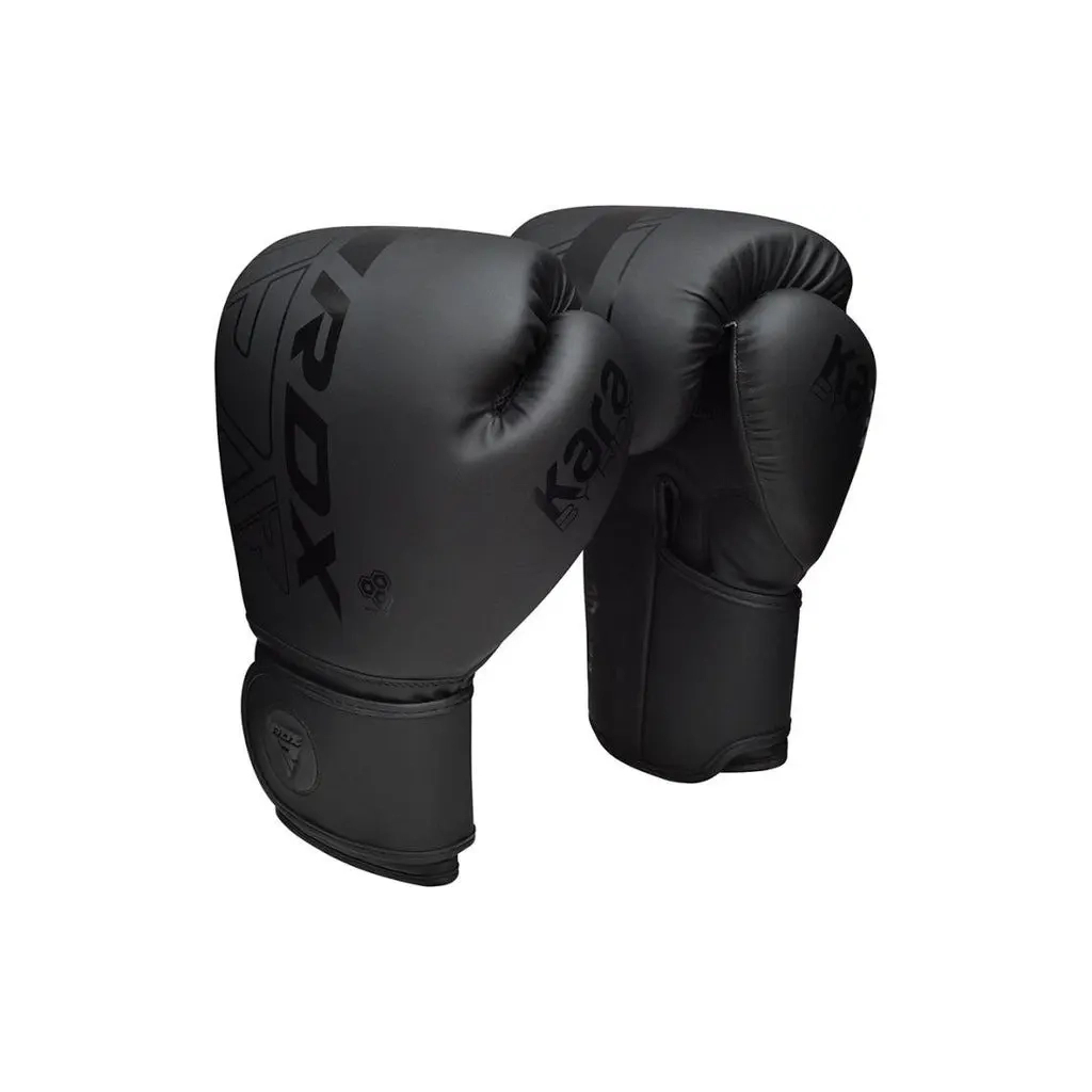 Боксерські рукавички RDX F6 Kara Matte Black 16 унцій (BGR-F6MB-16OZ) - изображение 2