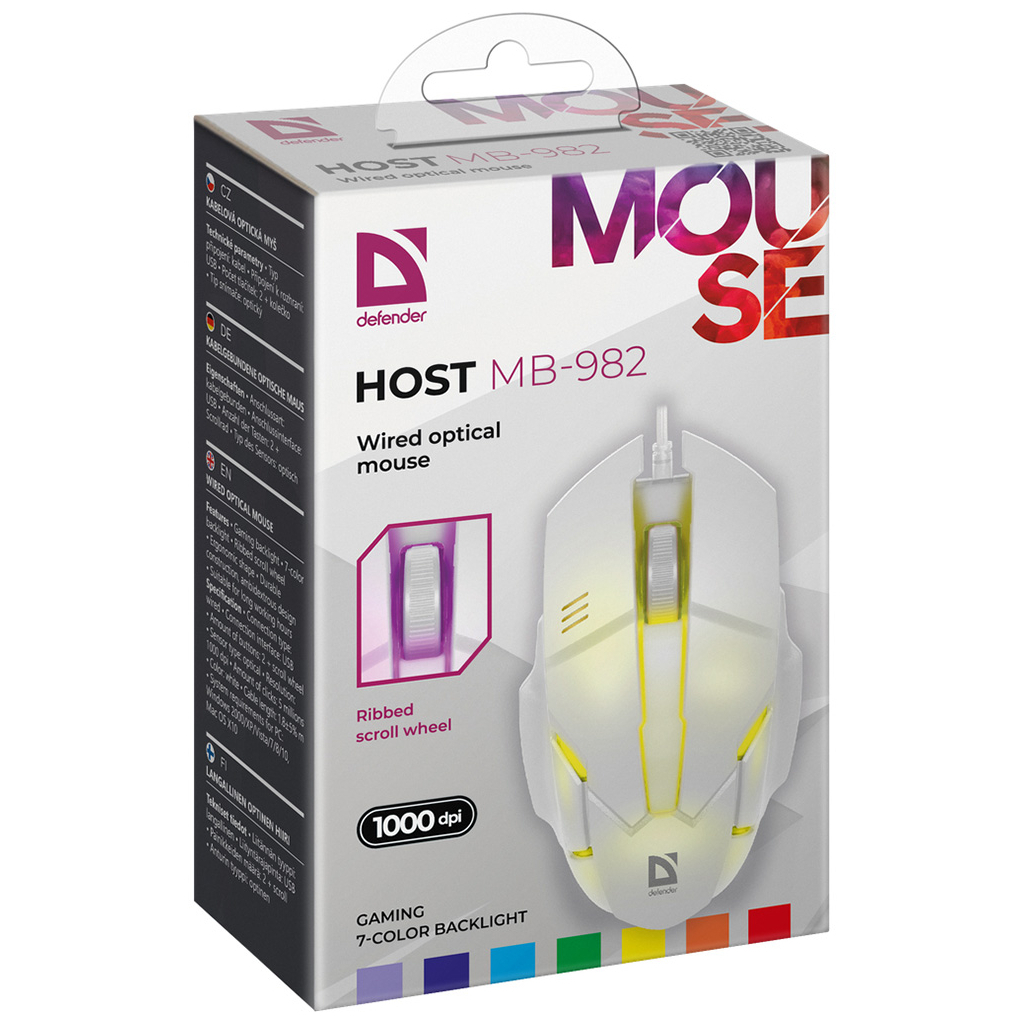 Мишка Defender Host MB-982 USB White (52983) - зображення 3