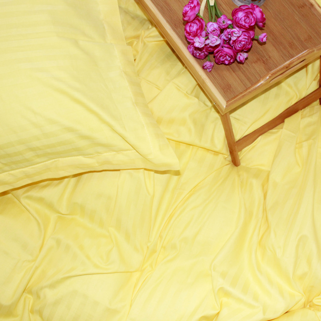 Постільна білизна MirSon Satin Stripe 30-0003 Intense Yellow 160х220 Сімейна (2200005248232) - зображення 7