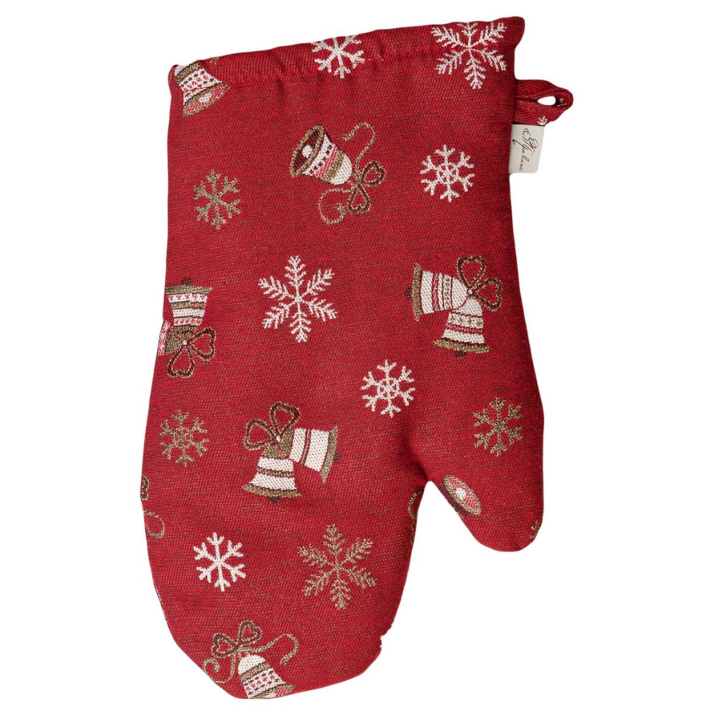 Кухонна прихватка Прованс Рукавиця Дзвіночки на червоному (036846) - зображення 1