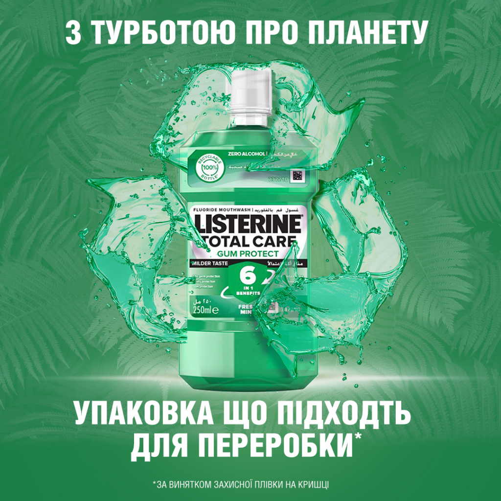 Ополіскувач для порожнини рота Listerine Total Care Захист ясен 250 мл (3574661397719/3574661397641) - изображение 8