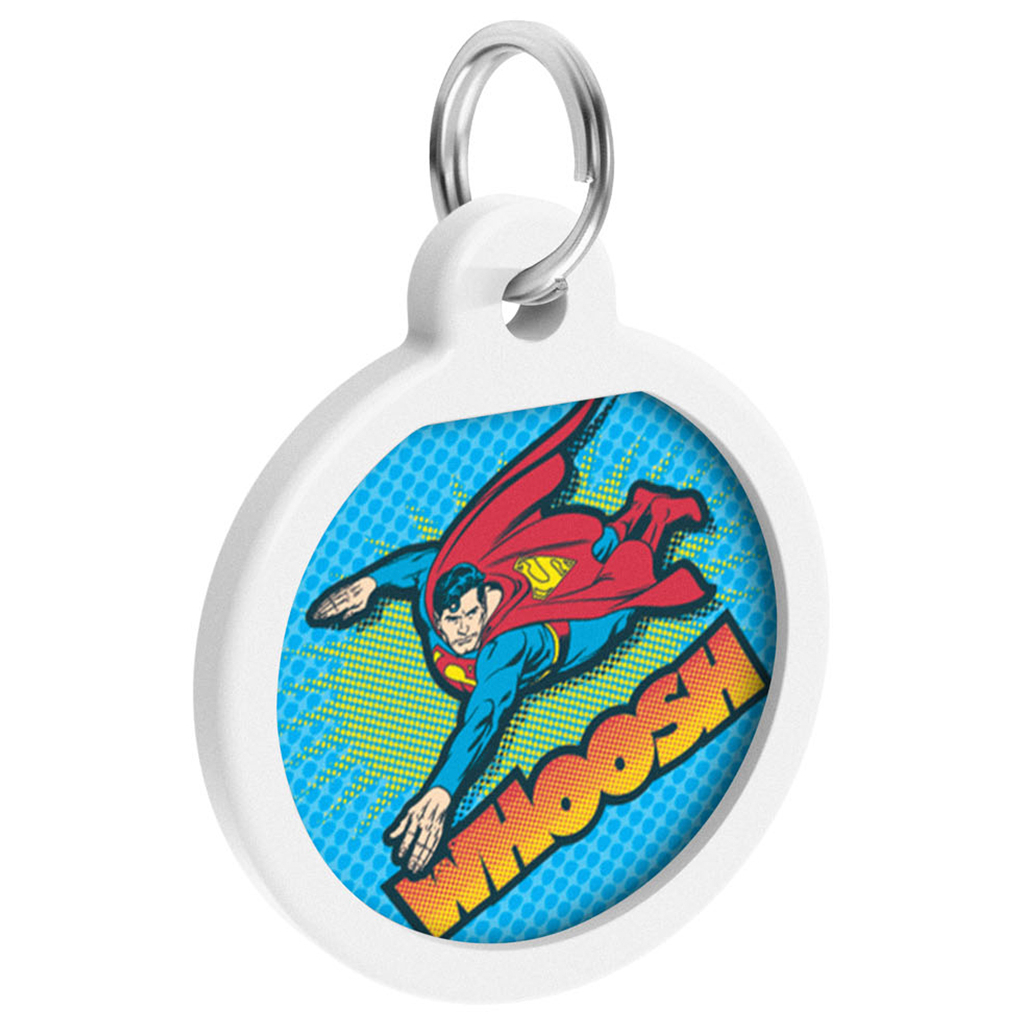 Адресник для тварин WAUDOG Smart ID з QR паспортом "Політ Супермена", коло 25 мм (0625-1017ru-eng) - зображення 2