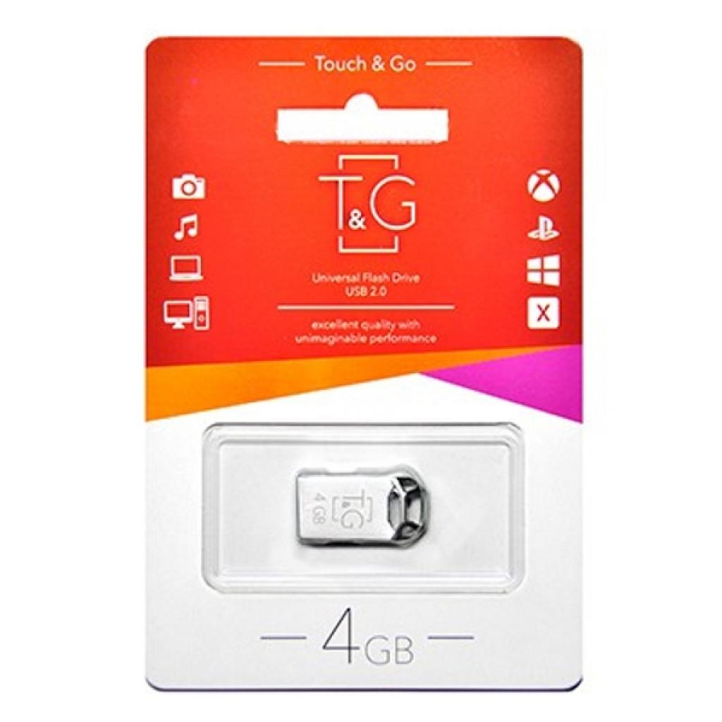 USB флеш накопичувач T&G 4GB 110 Metal Series Silver USB 2.0 (TG110-4G) - зображення 2
