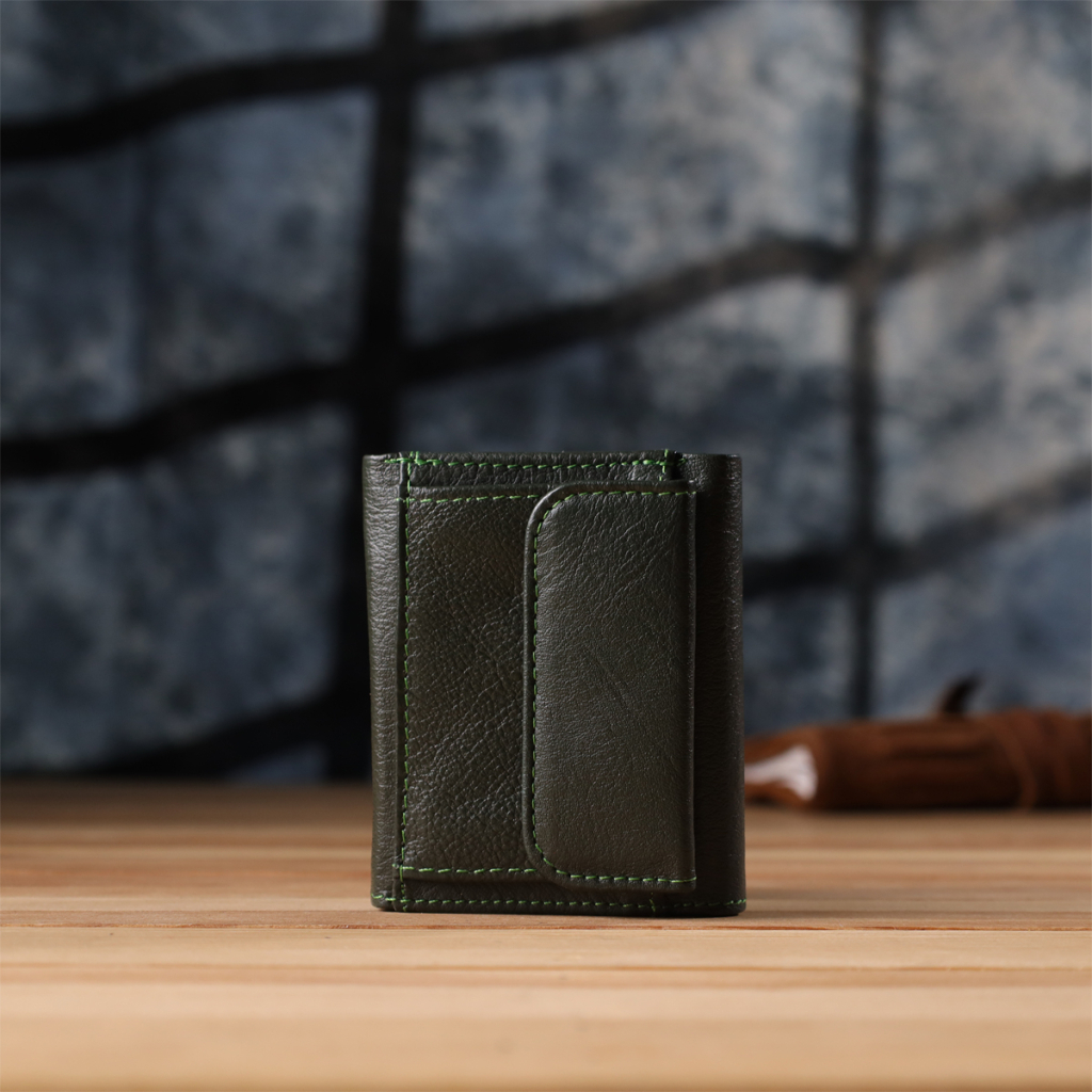 Гаманець ST Leather З натуральної шкіри Зелений (23083) - зображення 10