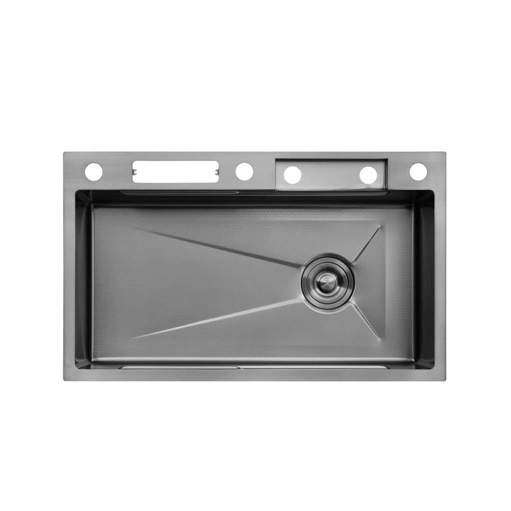 Мийка кухонна Kroner Schwarze-SET7545NBPVD (CV033805) - зображення 1