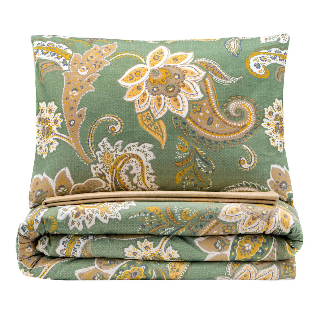 Постільна білизна Ardesto Gloria сатин бута бежевий євро 200х220 (ART2022BB) - зображення 3