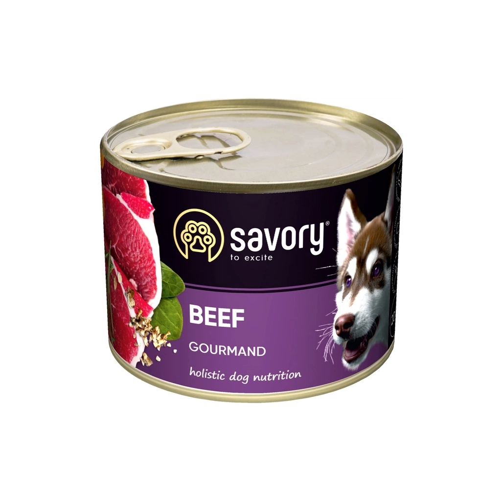 Консерви для собак Savory Gourmand "3+1" з яловичиною 4 шт х 200 г (2700000032701) - зображення 4