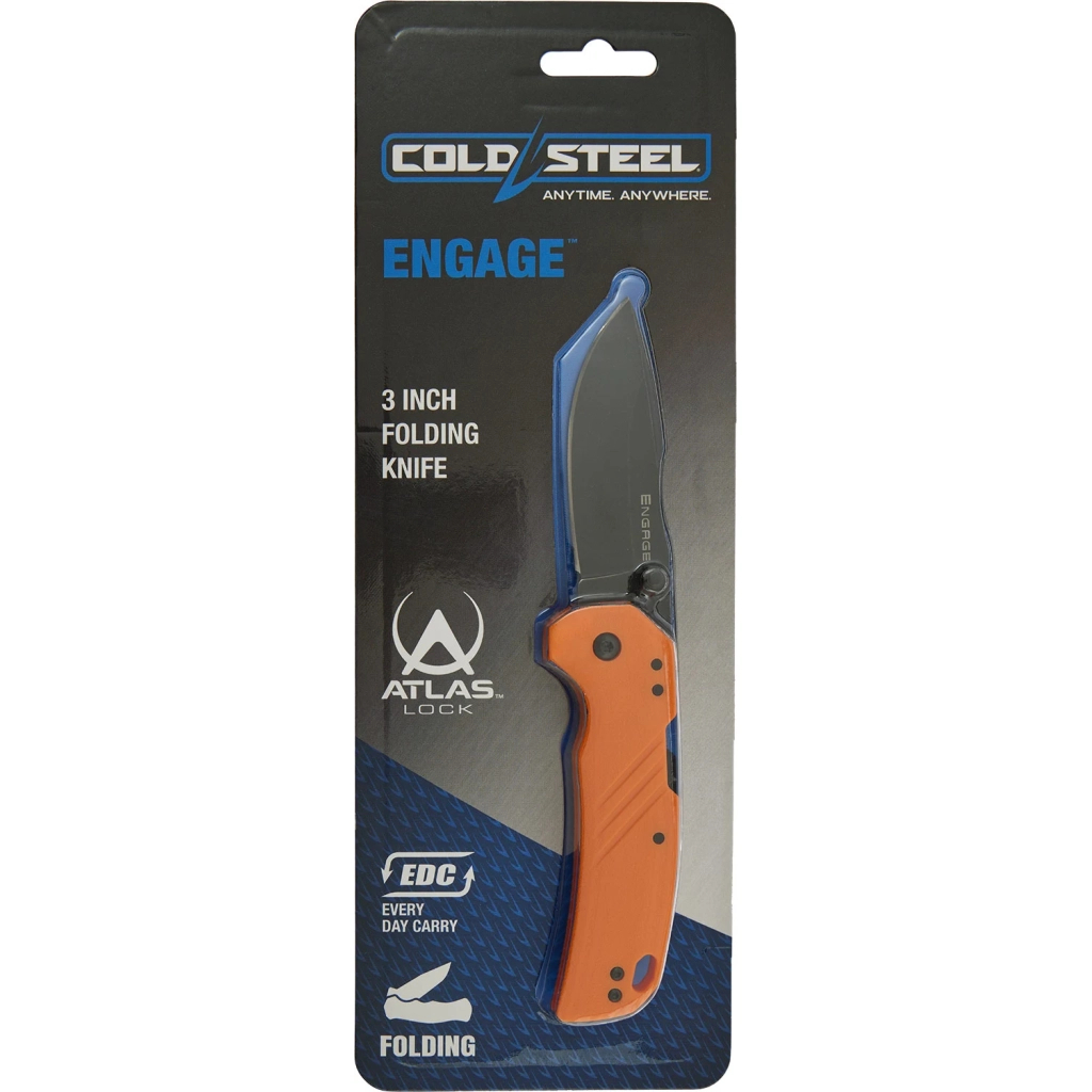 Ніж Cold Steel Engage 3" Drop Point Orange (блістер) (CS-FL-30DPLD-BOZ) - зображення 4