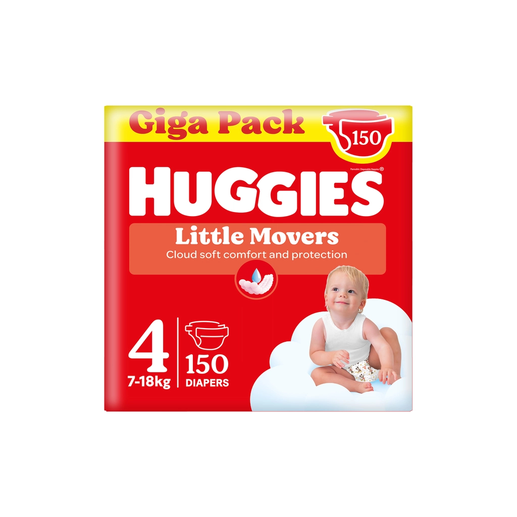 Підгузки Huggies Little Movers 4 (7-18 кг) M-pack, 150 шт (5029053583402) - зображення 1
