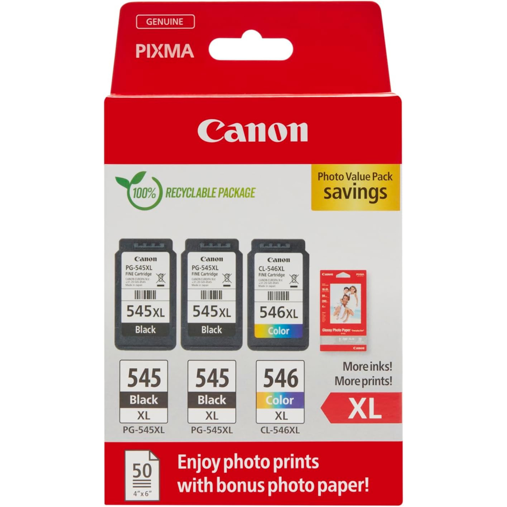 Картридж Canon PG-545/CL-546 MultipackXXL 2xBK+Color (8286B015) - зображення 1