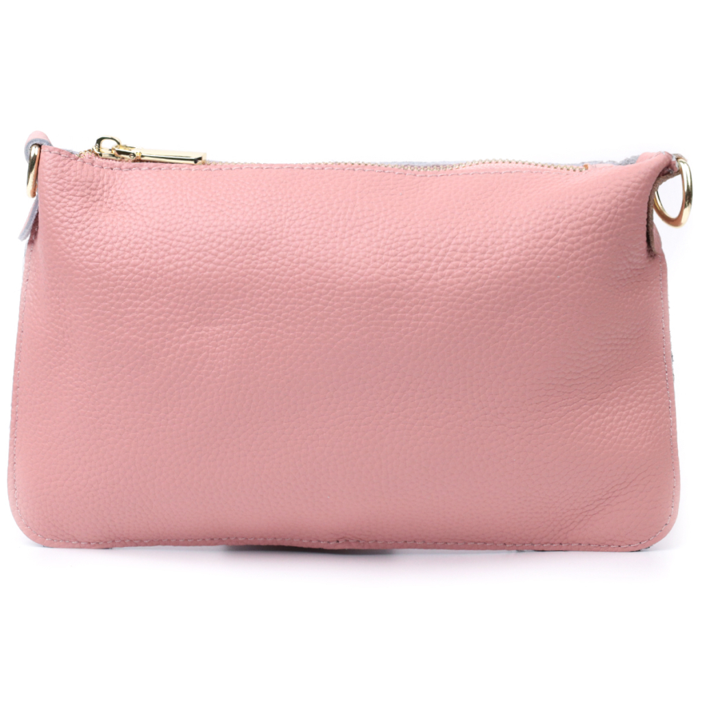 Сумка Vintage Жіноча з двома ременями з натуральної шкіри Рожева (22644) - зображення 5