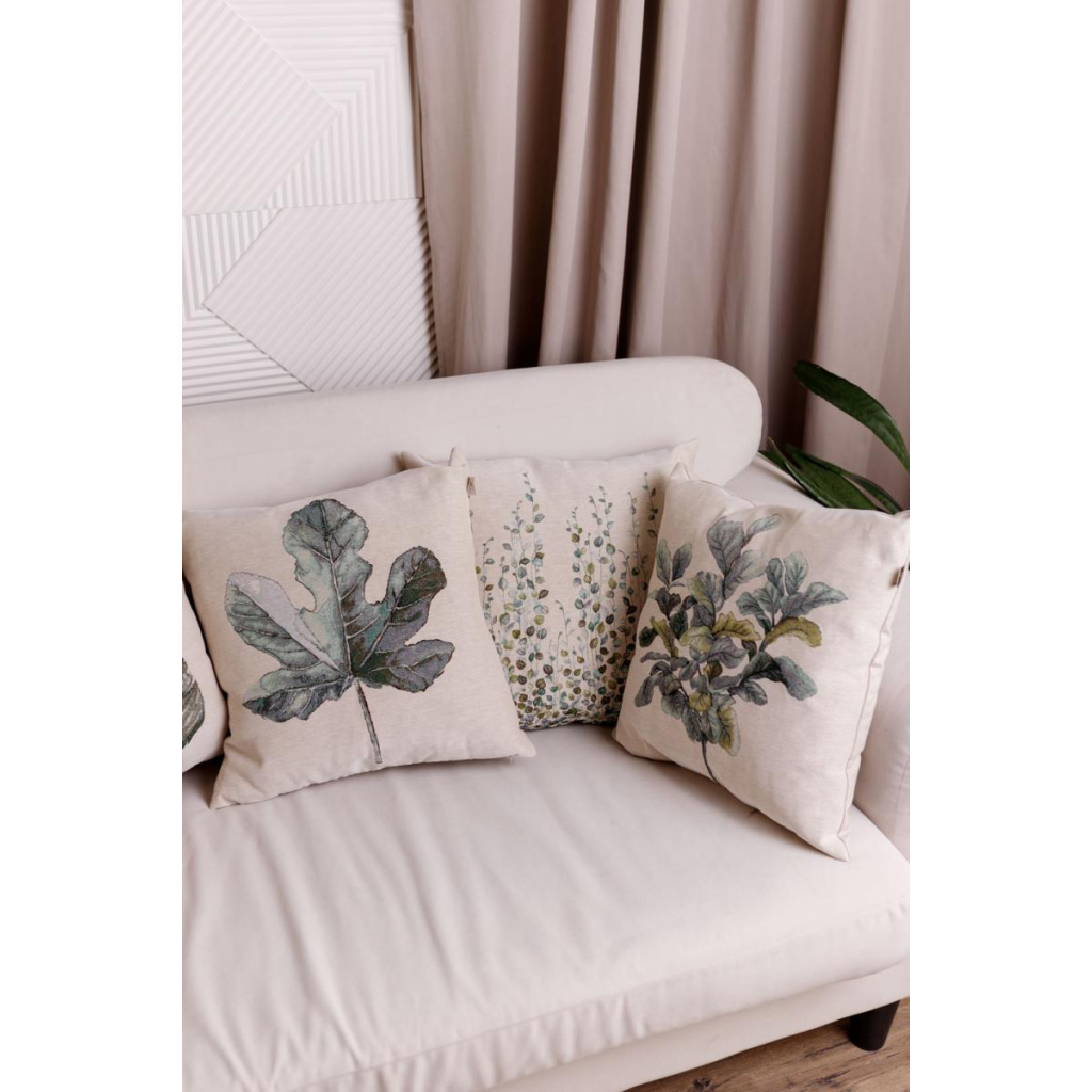 Подушка Прованс гобеленова декоративна Herbal Діхондра 45х45 см (035498) - зображення 3