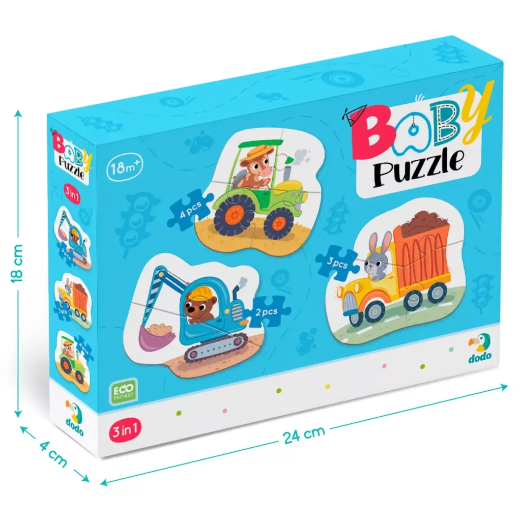 Пазл DoDo 3 в 1 Транспорт (300392) - изображение 4