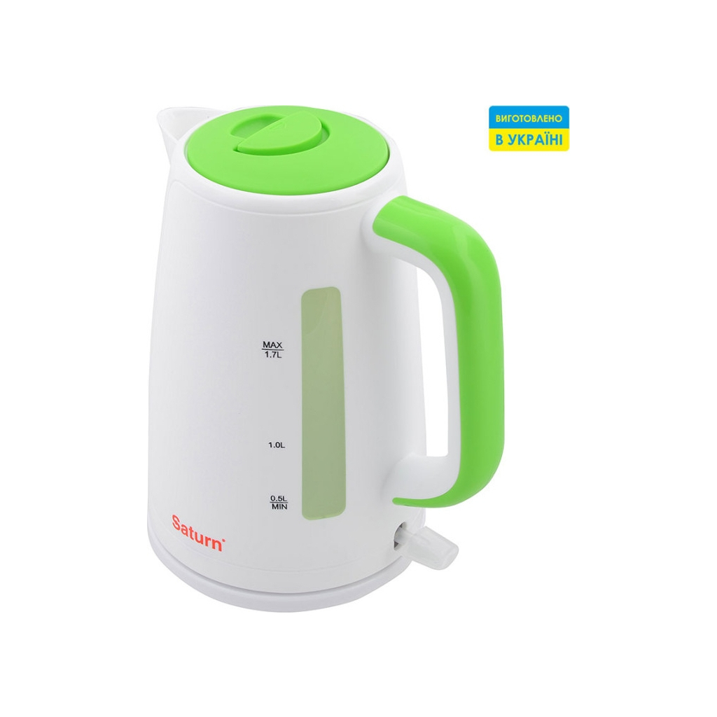 Електрочайник Saturn ST-EK8435U White/Green - зображення 2