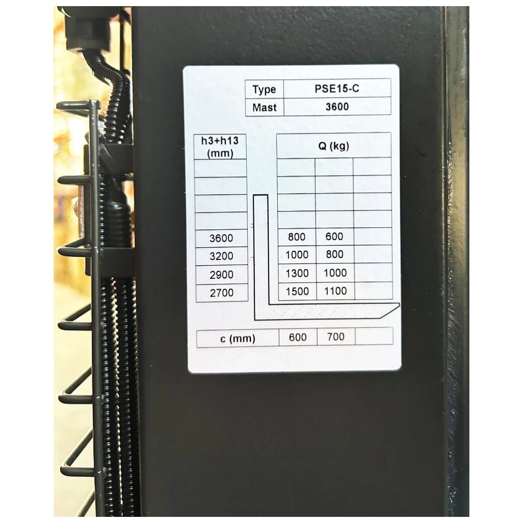 Штабелер GTM електричний самохідний 1,5т/3,6м 2x12В/106Ah з площ. оператора, довж. Вила 1150мм (PSE15-C 3600) - изображение 7