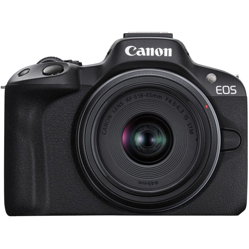 Цифровий фотоапарат Canon EOS R50 + RF-S 18-45 IS STM Black (5811C033) - зображення 1