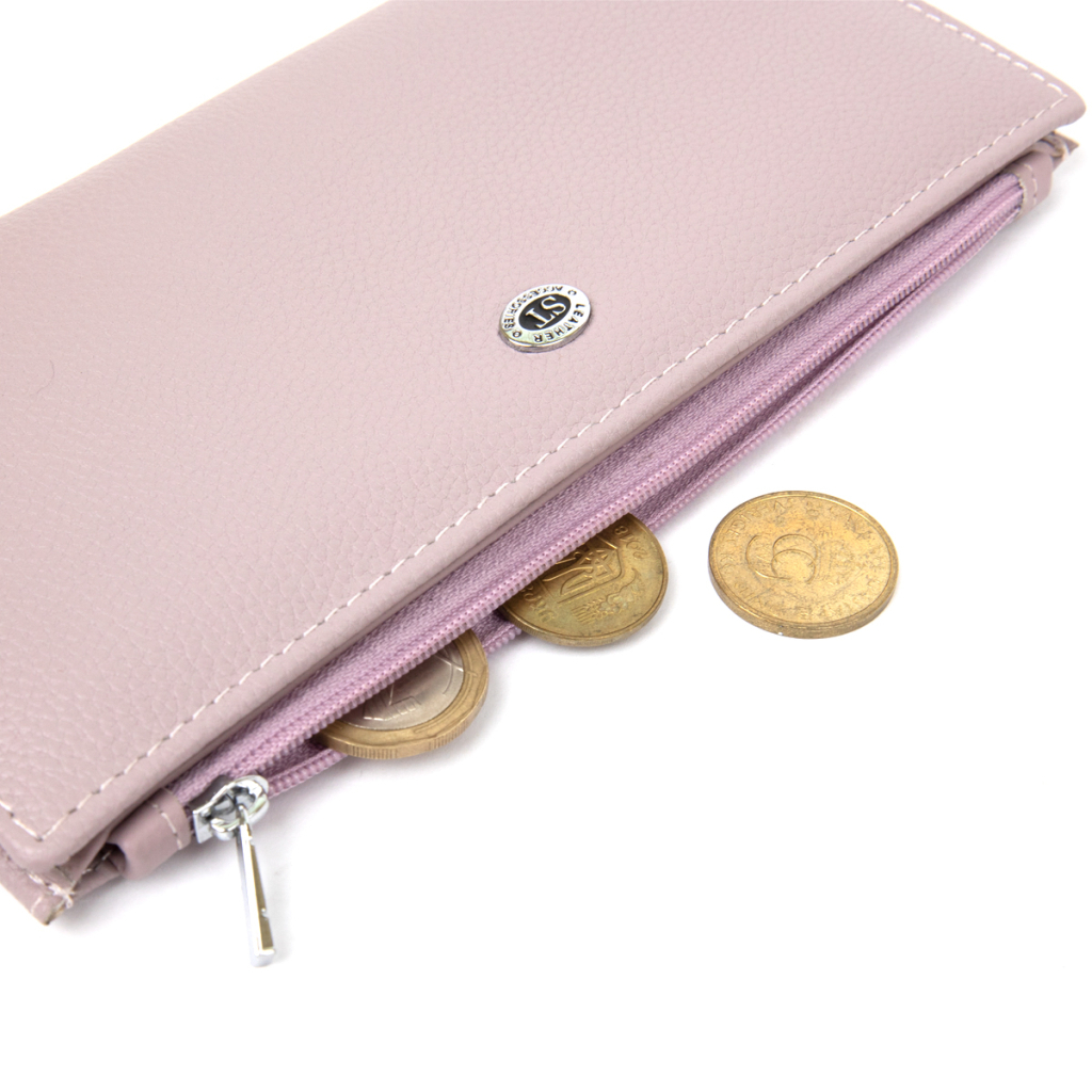 Гаманець ST Leather Шкіряний Ліловий (19384) - зображення 8