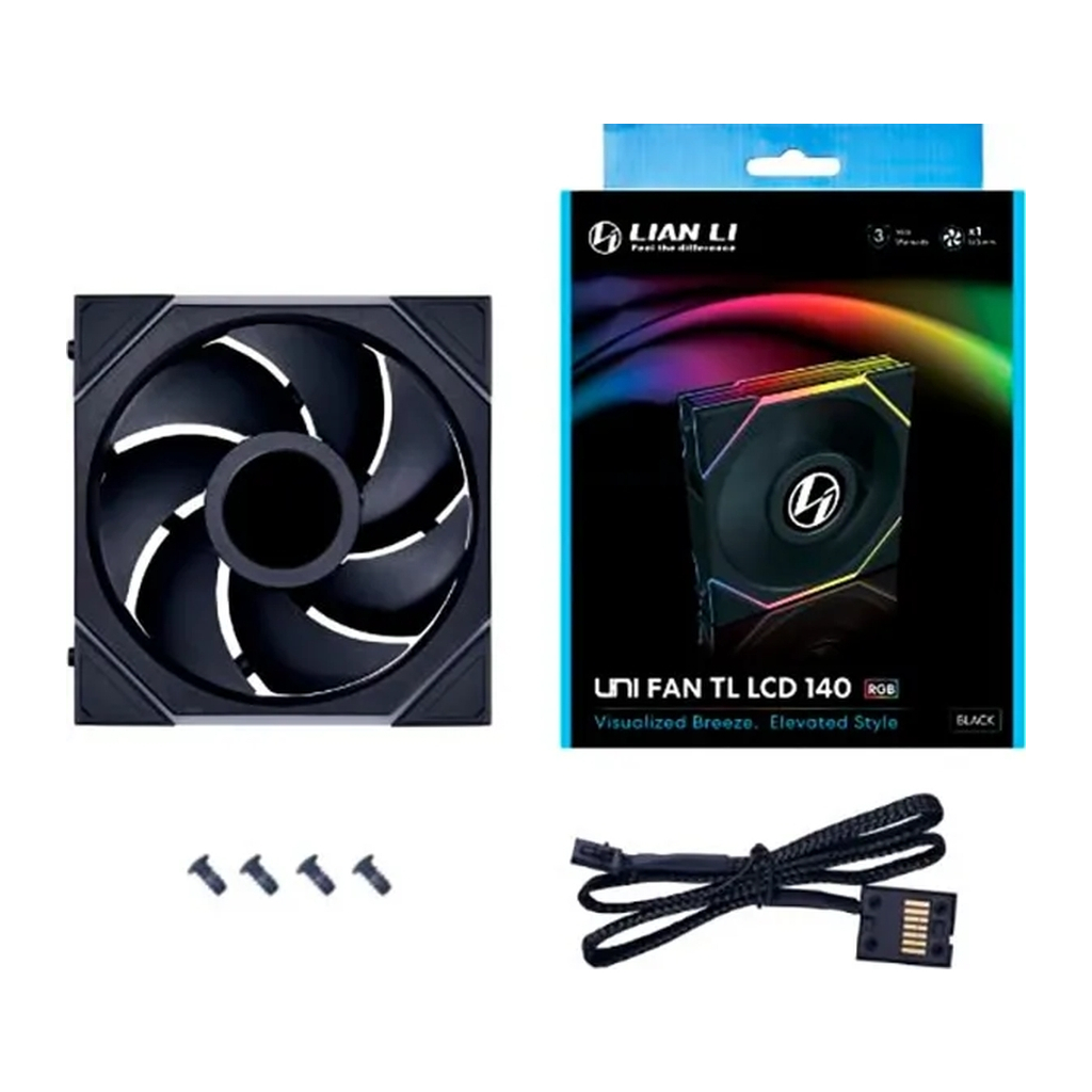 Кулер до корпусу Lian Li TL LCD 140-1, Black (G99.14TLLCD1B.00) - зображення 6