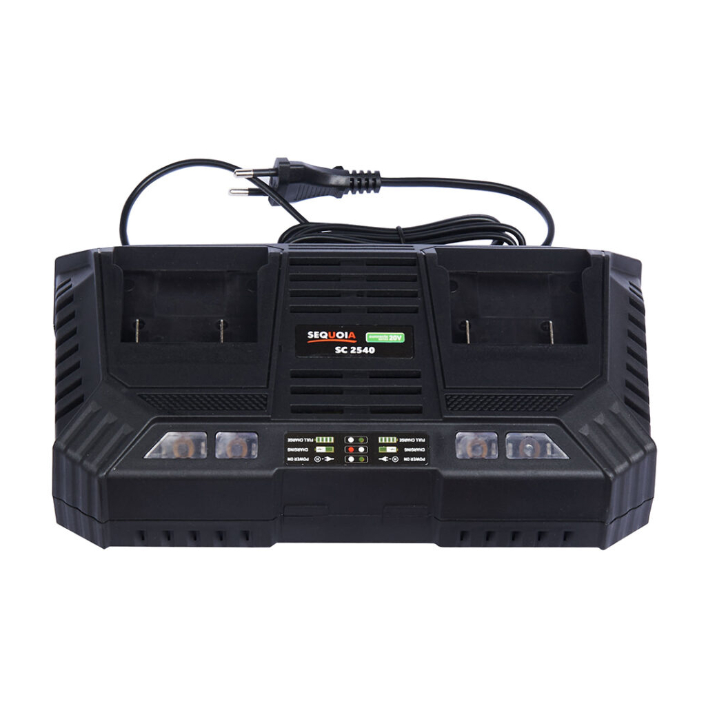 Зарядний пристрій для акумуляторів інструменту SEQUOIA 20+20V, 2.5A (SC2540) - зображення 1