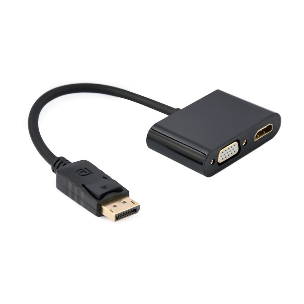 Перехідник Cablexpert DisplayPort to HDMI/VGA (A-DPM-HDMIFVGAF-01) - зображення 1