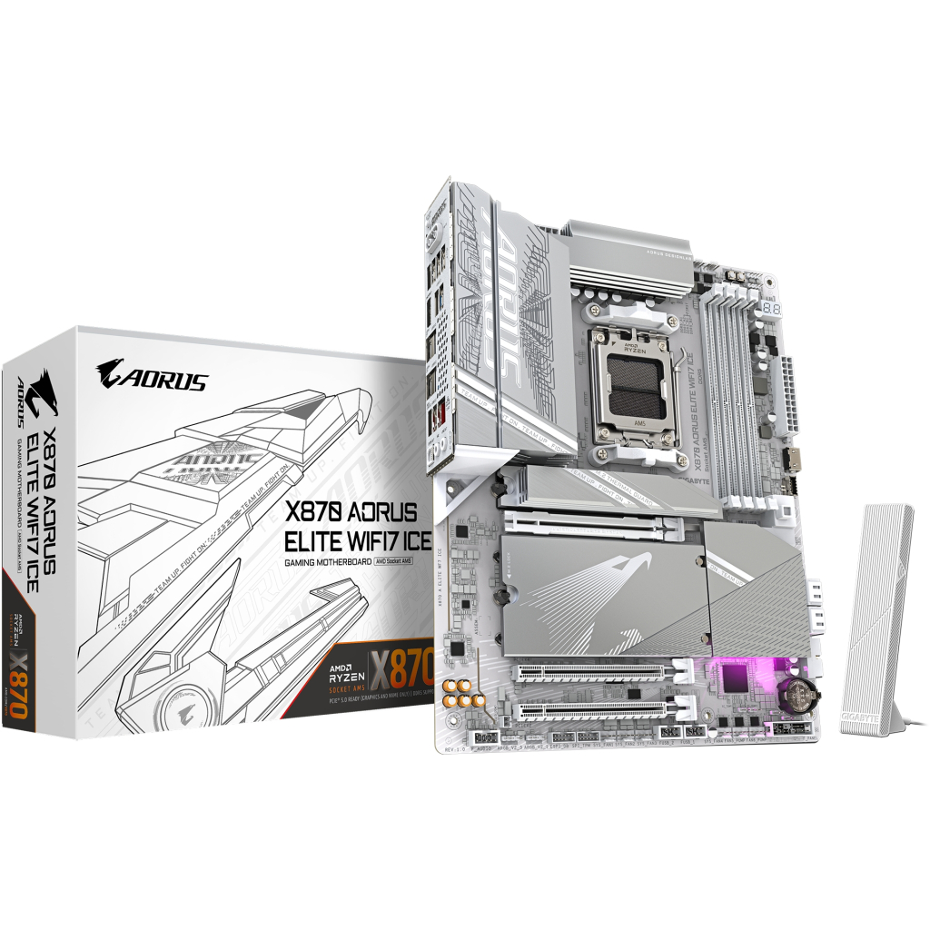 Материнська плата GIGABYTE X870 AORUS ELITE WIFI7 ICE (X870 A ELITE WF7 ICE) - зображення 1