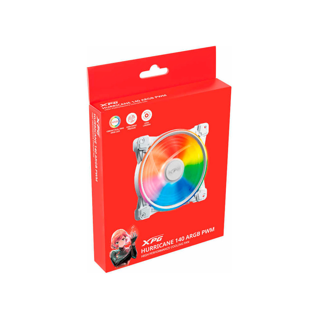 Кулер до корпусу ADATA HURRICANE140ARGBPWMWHCWW - зображення 4