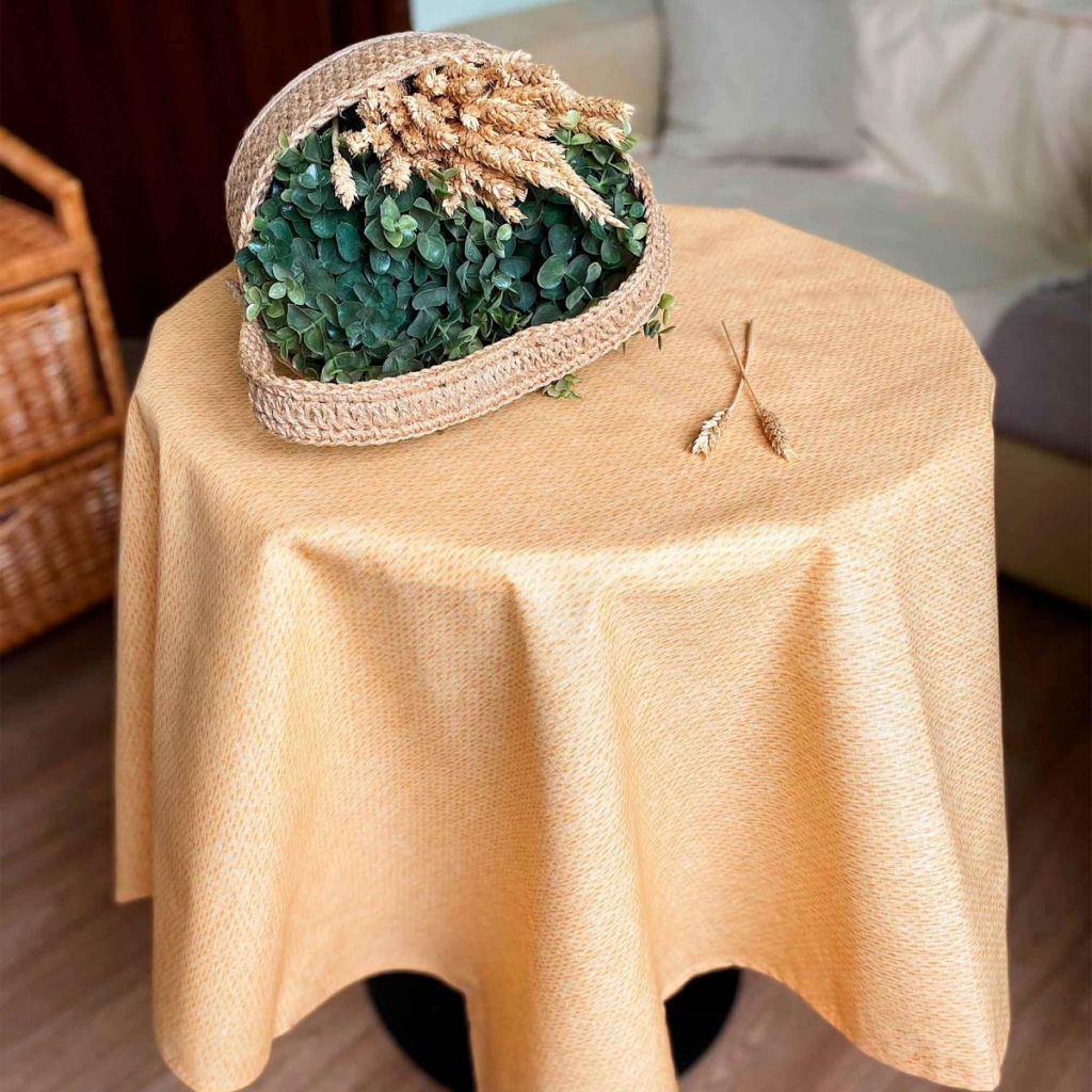 Скатертина Прованс водовiдштовхуюча Simfoni Жовта рогожка 220х136 см (4823093413313) - зображення 3