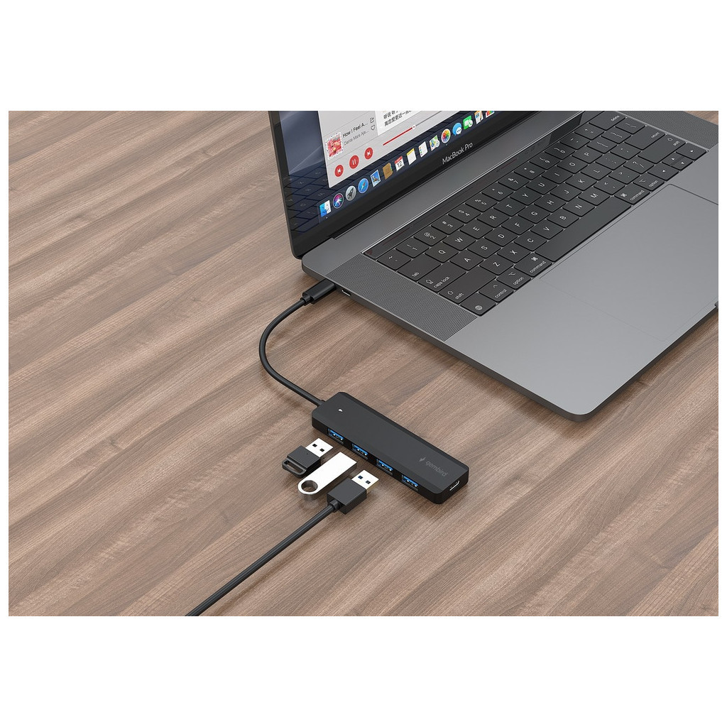 Концентратор Gembird 4 ports USB 3.1,USB-C, USB-C PD (UHB-CM-U3P4P-01) - зображення 4
