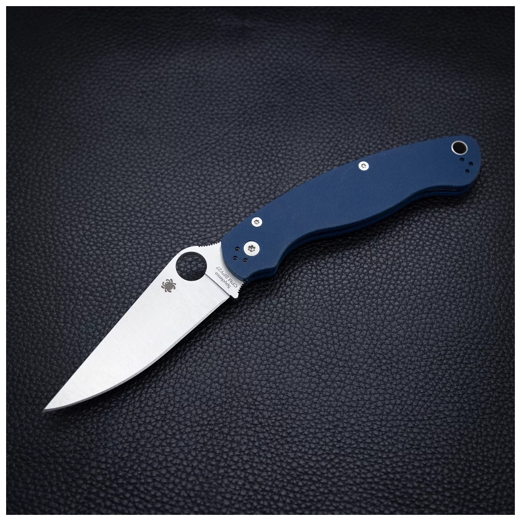 Ніж Spyderco Military 2 CPM SPY27 G-10 Cobalt Blue (C36GPCBL2) - зображення 4