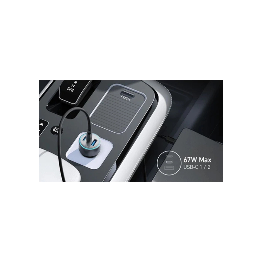 Зарядний пристрій Anker 325 PowerDrive USB-C PD67W + USB-A 22.5W Black (A2731HA1) - зображення 3