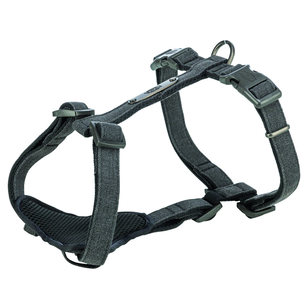 Шлея для собак Trixie CityStyle H-harness Бавовна XS–S 30–44 см 10 мм Чорна (4053032682580) - зображення 1