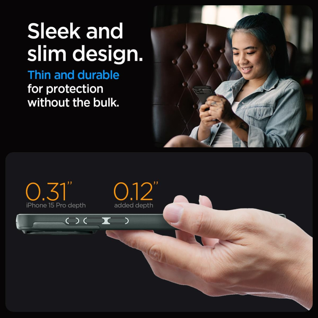 Чохол до мобільного телефона Spigen Apple iPhone 15 Pro Optik Armor MagFit Abyss Green (ACS06739) - зображення 10