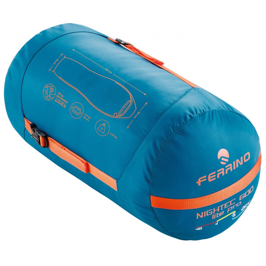 Спальний мішок Ferrino Nightec Lite Pro 600 L -5C Blue/Grey Left (926531) - зображення 4