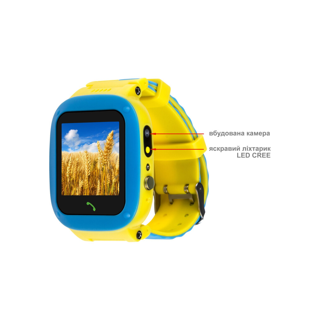 Смарт-годинник Amigo GO004 GLORY Splashproof Camera+LED Blue-Yellow (976265) - зображення 5