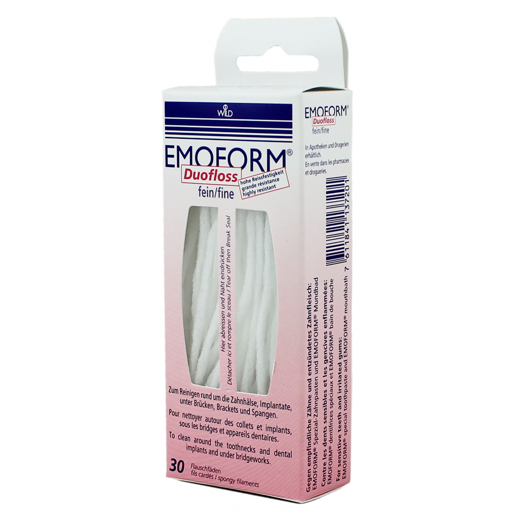 Зубна нитка Dr. Wild Emoform Duofloss суперфлос тонкая високоміцна 30 шт. (7611841137201) - зображення 1