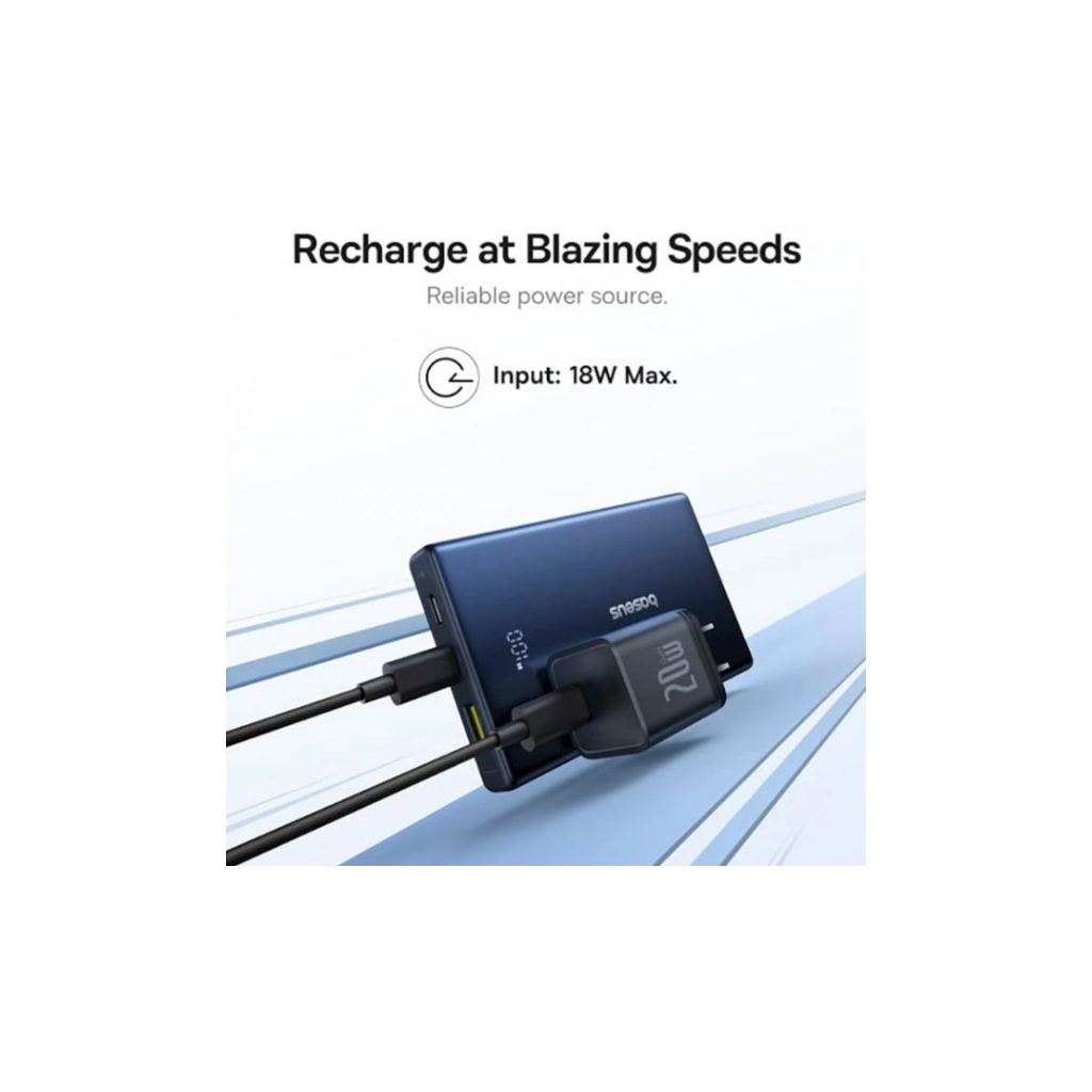 Батарея універсальна Baseus 10000mAh PicoGo 20W PD, QC, USB-A, 2*USB-C, Black (P10076801123-00) - зображення 8