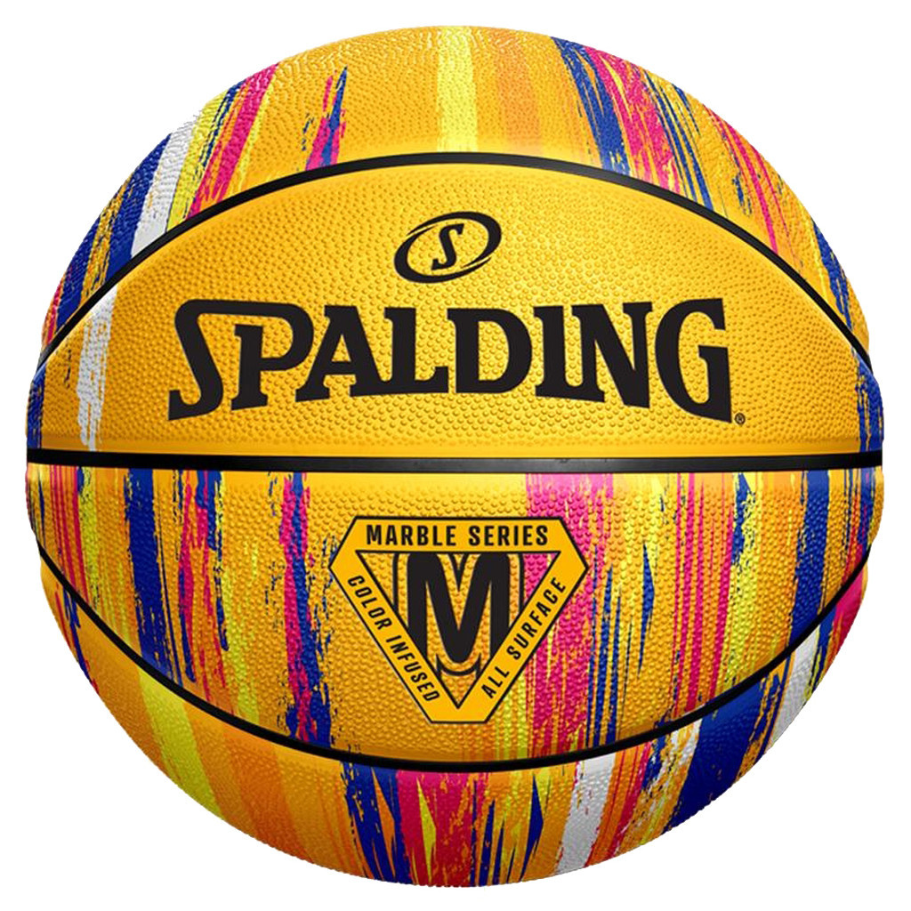 М'яч баскетбольний Spalding Marble Ball жовтий Уні 7 84401Z (689344406503) - зображення 1