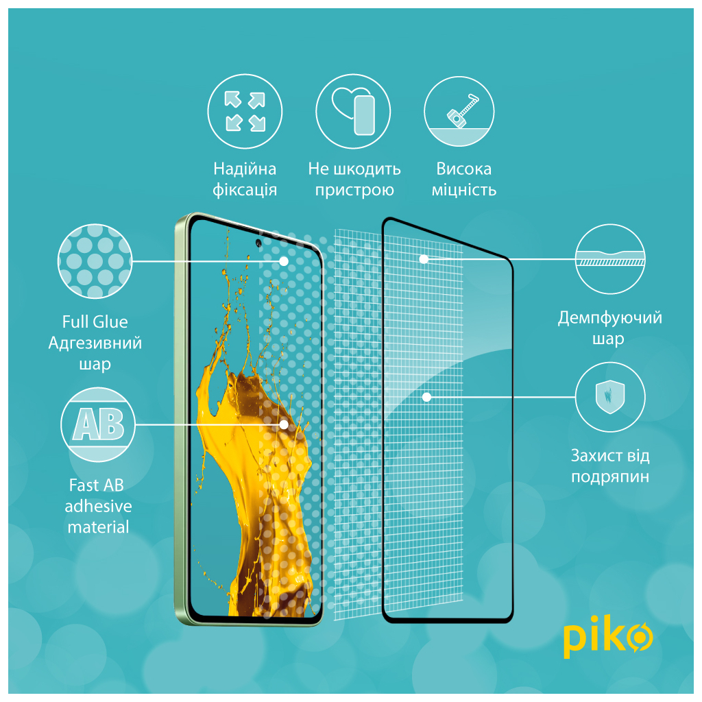 Скло захисне Piko Full Glue Xiaomi Redmi Note 13 4G Black (1283126583940) - зображення 3