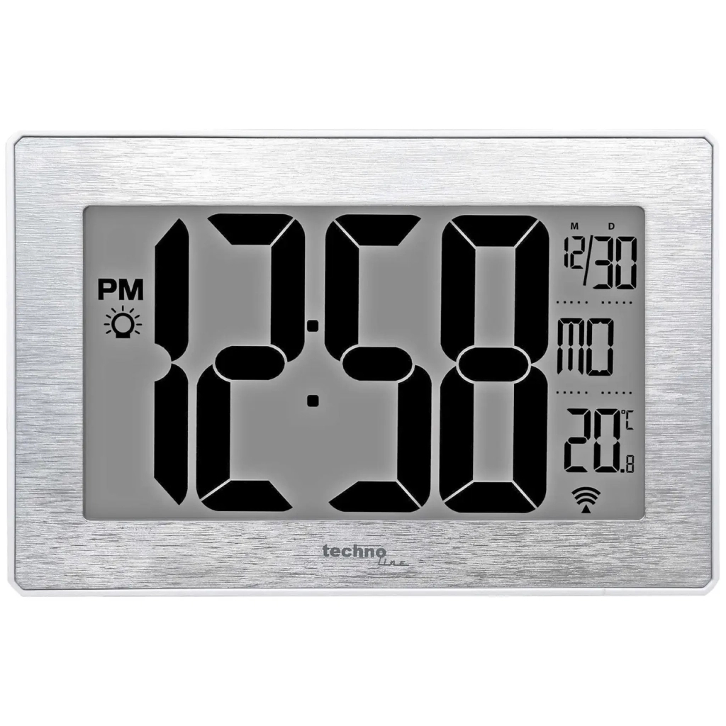 Настінний годинник Technoline WS8019 Silver (DAS301306) - зображення 1