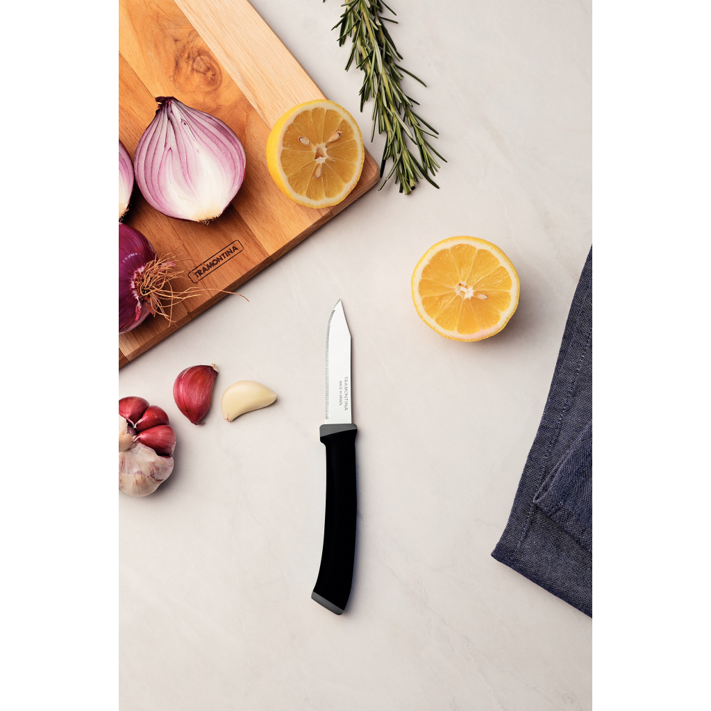 Набір ножів Tramontina Felice Black Vegetable Serrate 76 мм 2 шт (23491/203) - зображення 4