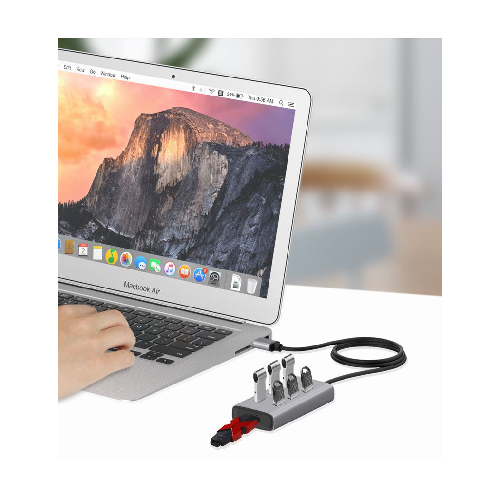 Концентратор Maiwo USB 3.0 Type-A / Type-C to 7х USB3.0 (KH700) - зображення 8