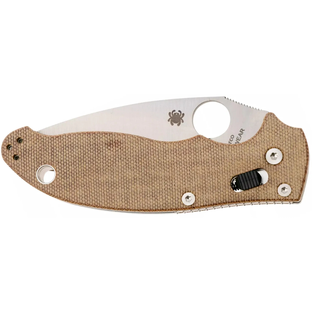 Ніж Spyderco Manix 2 CPM Cru-Wear Micarta Brown (C101MPCW2) - зображення 3