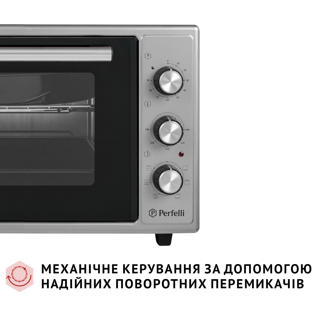 Електропіч Perfelli SIERRA 37 GREY - зображення 3