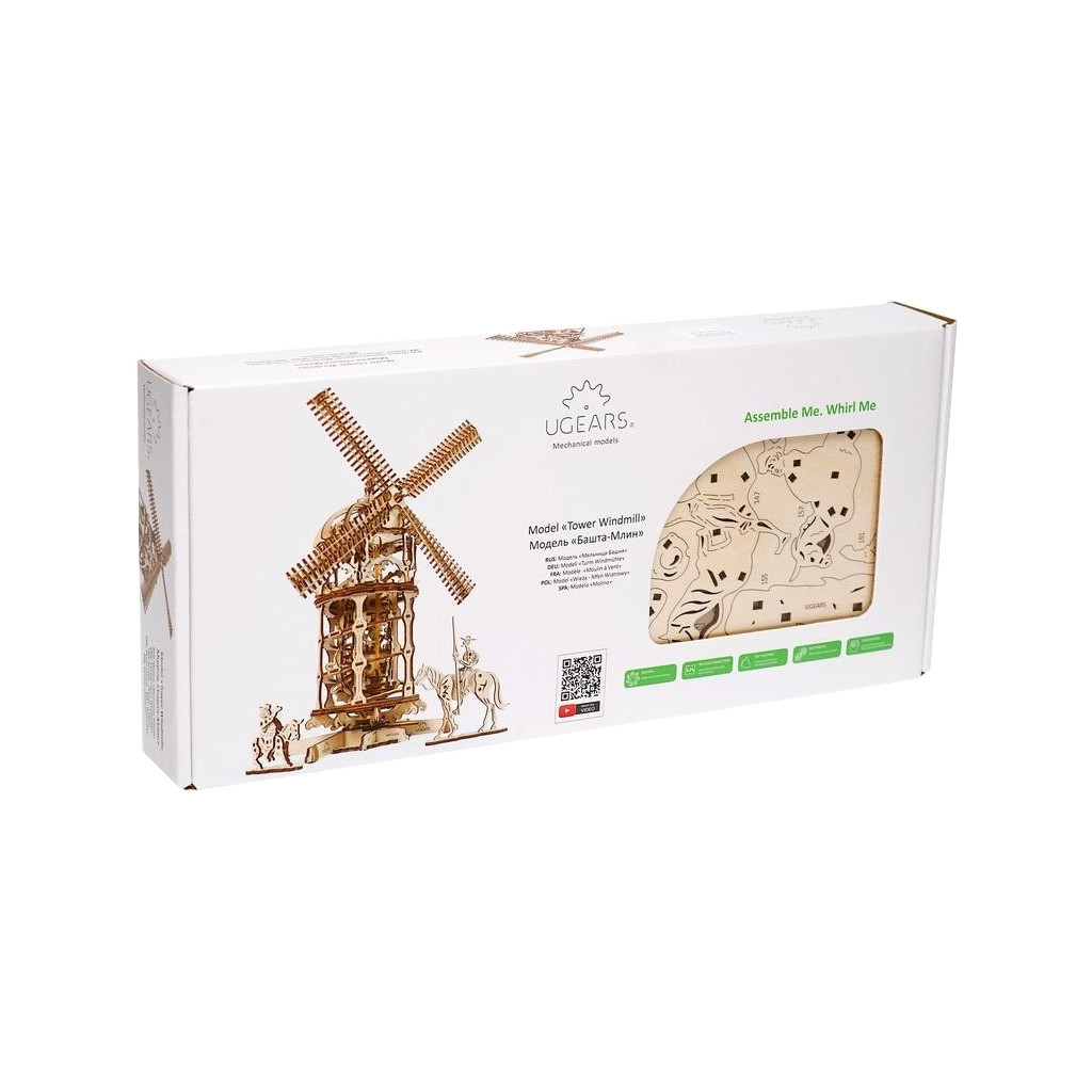 Конструктор Ugears механічний Башта-Млин (70055) - зображення 7