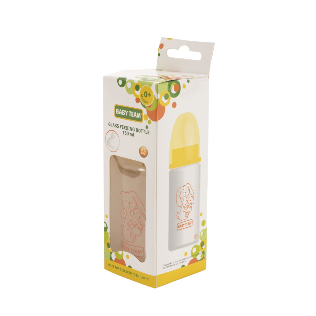 Пляшечка для годування Baby Team Скляна 150 мл (4824428012102) - зображення 4